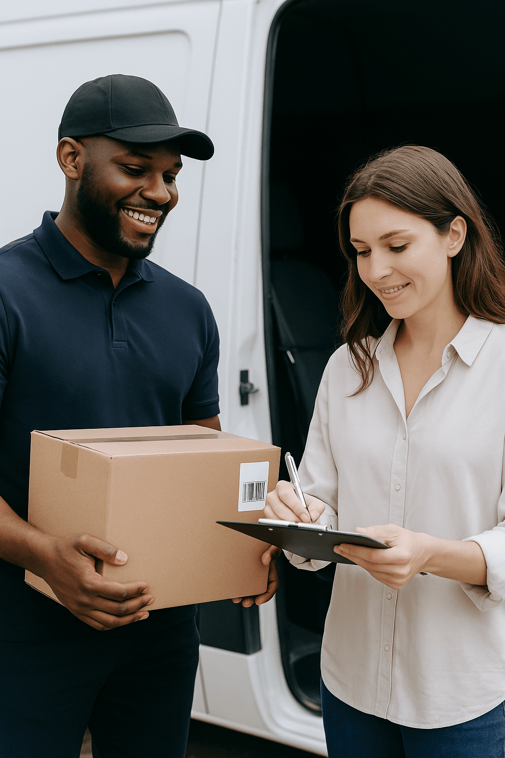 Birdview Logistics team completing a delivery